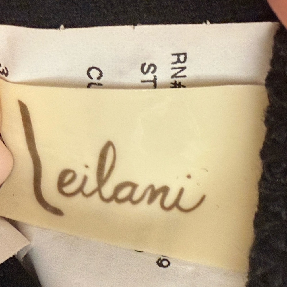 Leilani black 2 piece bathing suit with wood (plastic) enhancements - Picture 9 of 11